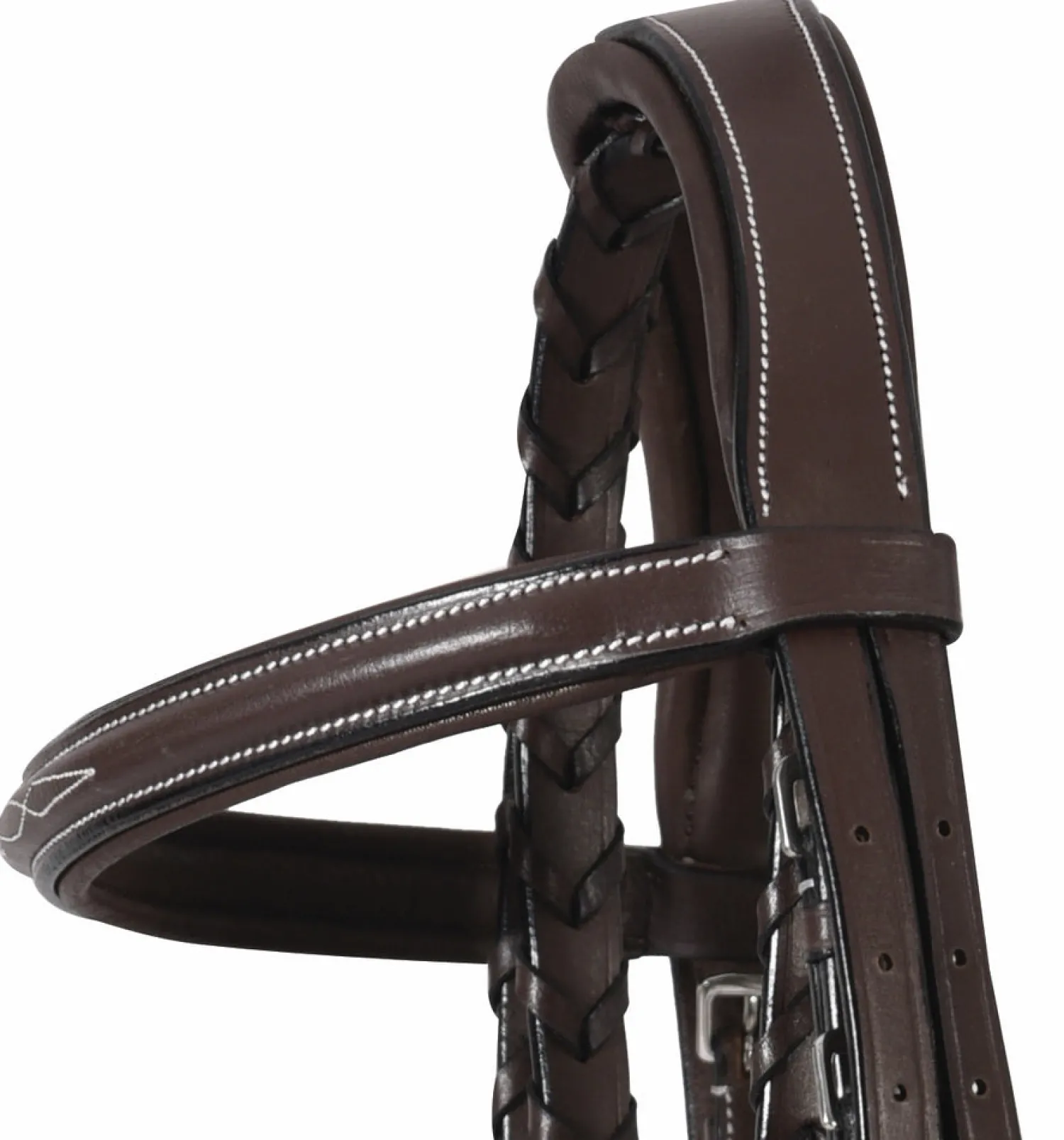 JPC EQUESTRIAN Henri de Rivel Pro Mono Crown Fancy-Stitched Padded Bridle with Laced Reins Hot