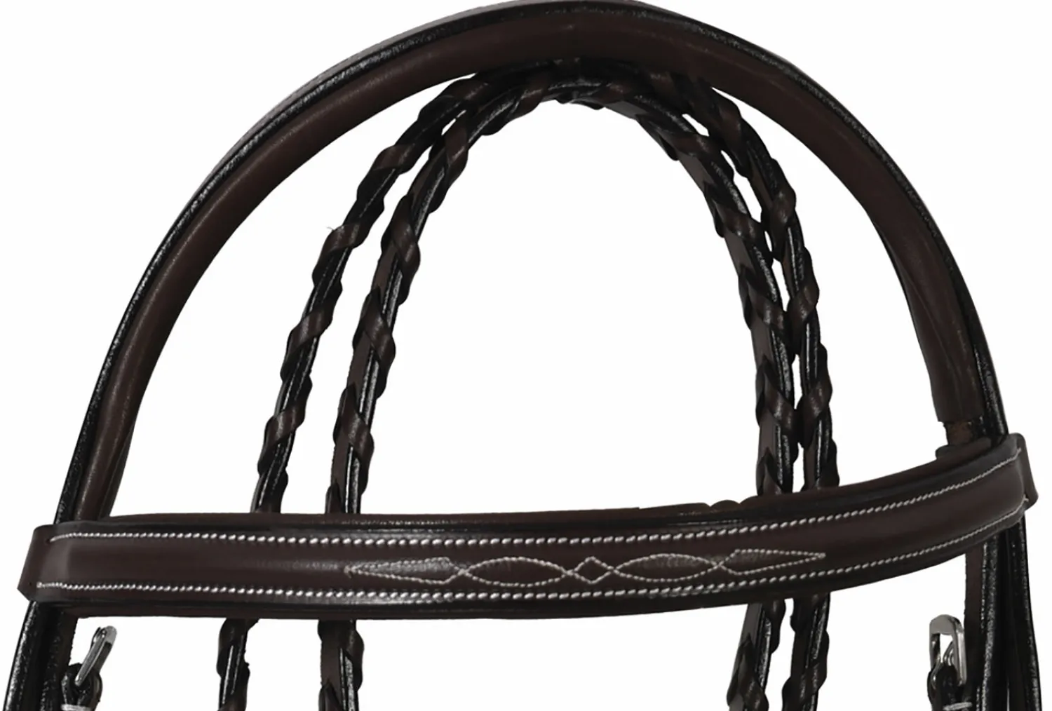JPC EQUESTRIAN Henri de Rivel Pro Mono Crown Fancy-Stitched Padded Bridle with Laced Reins Hot