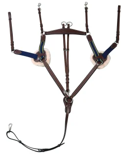 JPC EQUESTRIAN Henri de Rivel Pro 5-Point Elastic Breastplate Martingale with Running Attachment