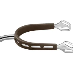 GEM-HERM SPRENGER Herm Sprenger® Ultra Fit Brown Grip Small Round Rowel Spurs Clearance