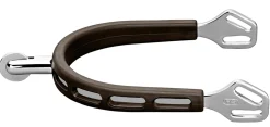 GEM-HERM SPRENGER Herm Sprenger® Ultra Fit Brown Grip Small Round Rowel Spurs Clearance
