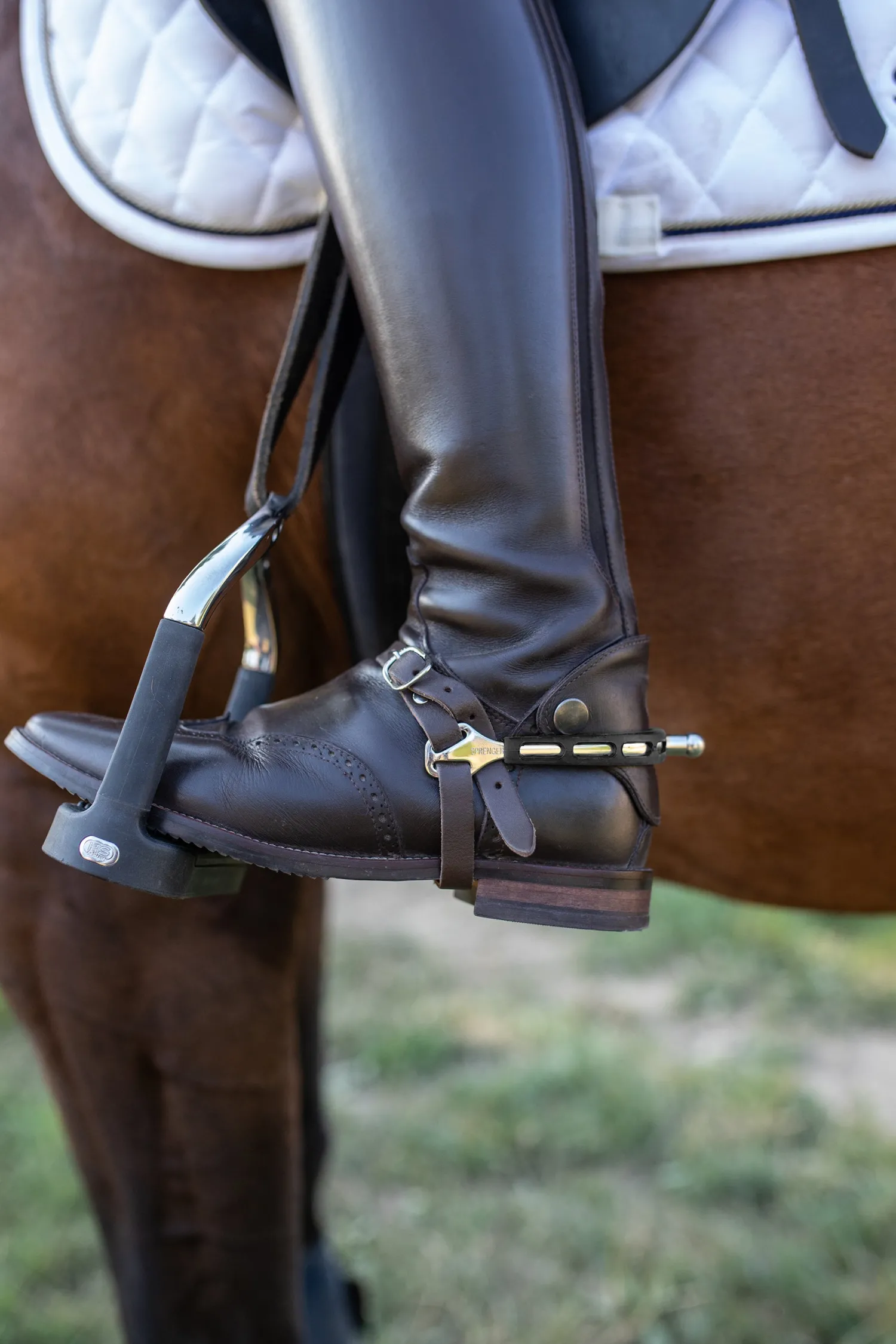 GEM-HERM SPRENGER Herm Sprenger® Ultra Fit Extra Grip Rounded End Spurs Clearance