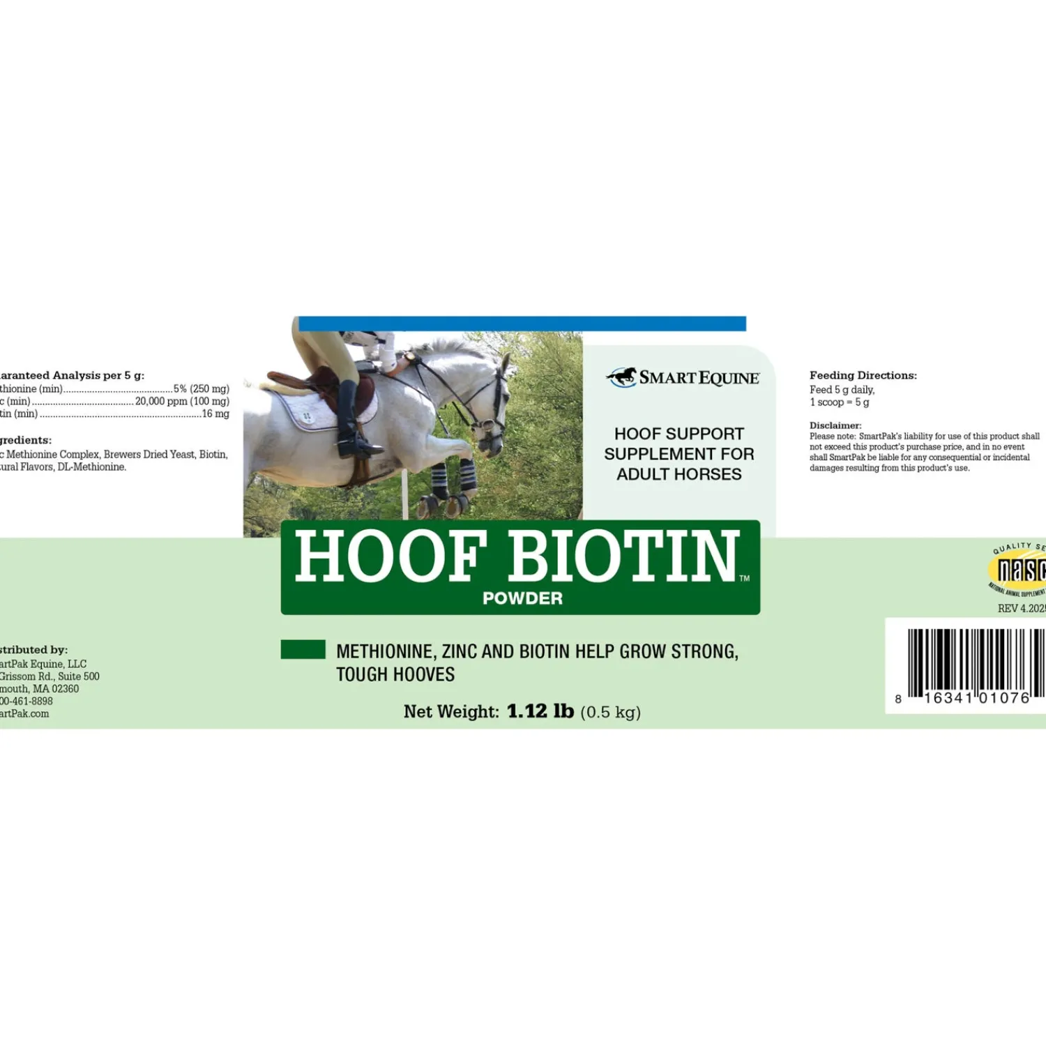 SMARTPAK Hoof Biotin Powder by SmartEquine™ - 1.12 lb New