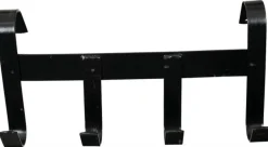 SHILOH STABLES TACK 4-Hook Flat Tack Bar Black New