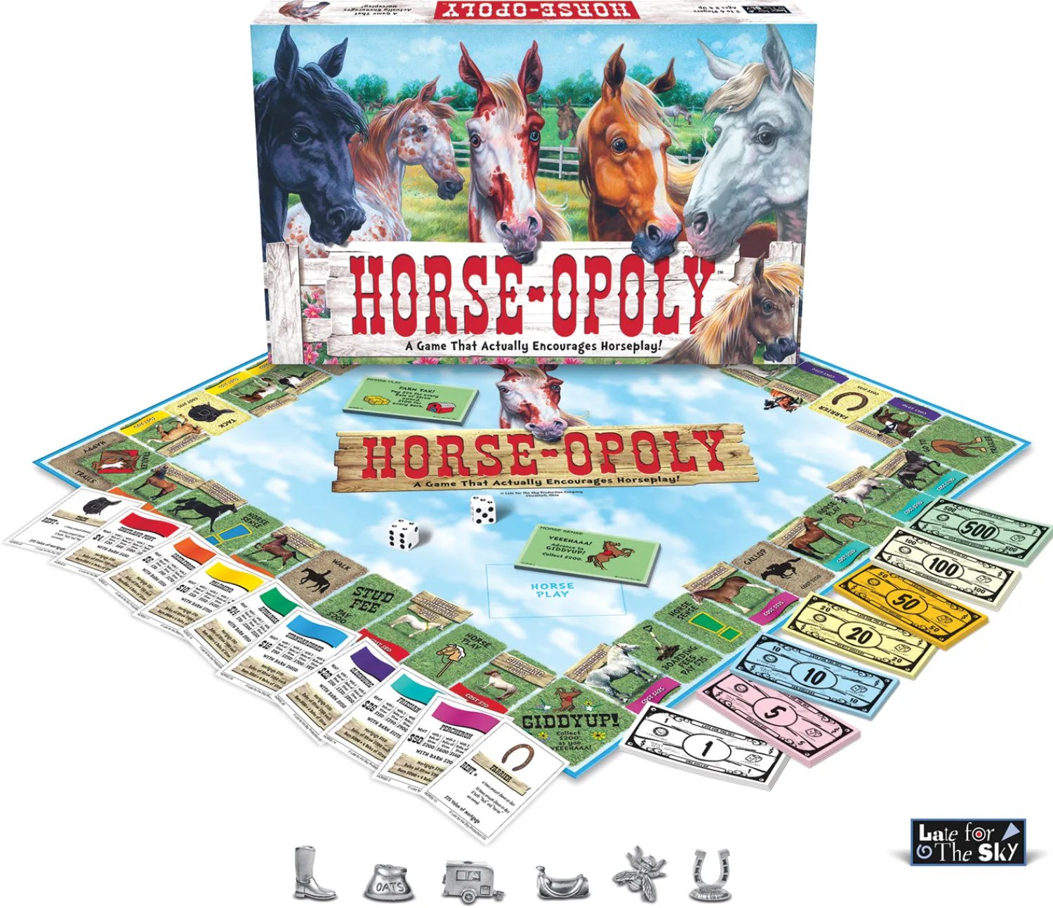 LATE FOR THE SKY Horse-Opoly Game Hot