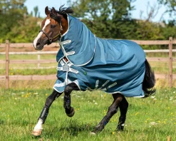 HORSEWARE ® Ireland Amigo® AmEco 12 Plus Lightweight Turnout Blanket Teal/Grey Clearance
