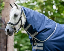 HORSEWARE ® Ireland Amigo® 900D Ripstop 0 Gram Neck Cover Navy/Titanium Grey Best