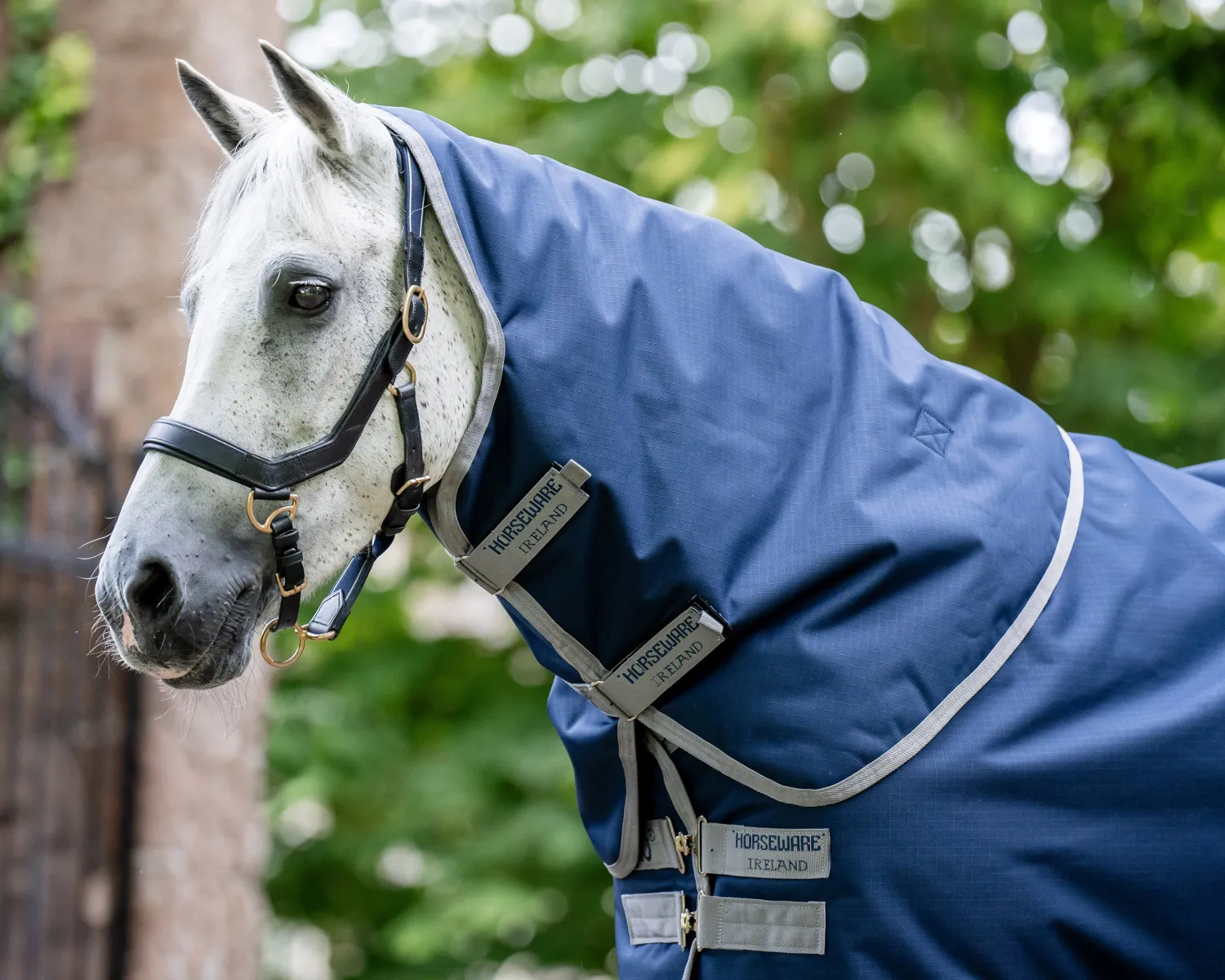 HORSEWARE ® Ireland Amigo® 900D Ripstop 0 Gram Neck Cover Navy/Titanium Grey Best