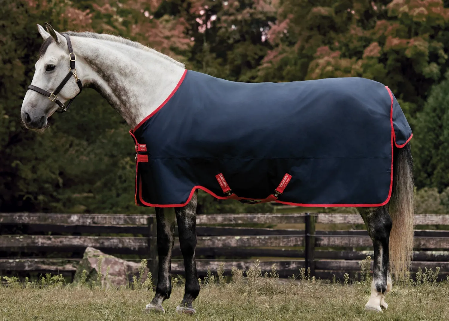 HORSEWARE ® Ireland Exclusive 600D 200 Gram Ripstop Turnout Blanket Navy/Red Online