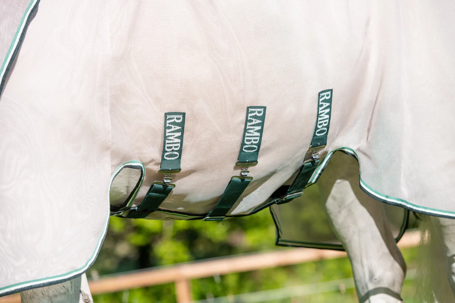 HORSEWARE ® Ireland Rambo® Fly Buster™ Fly Sheet with No-Fly Zone™ Oatmeal/Sage Outlet