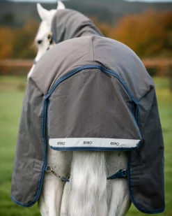 HORSEWARE ® Ireland Rhino® Plus HexStop Vari-Layer® 250 Gram Medium-Weight Turnout Blanket Grey/Indigo/Navy Outlet