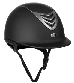 INT RIDING HELMET IRH® IR4G Matte Helmet, Black Finish with Titanium Vent Matte Black/Titanium Vent Outlet