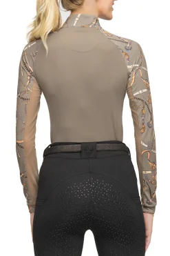 KASTEL DENMARK Ladies’ Betty Raglan Long Sleeve Shirt Taupe Belts Clearance