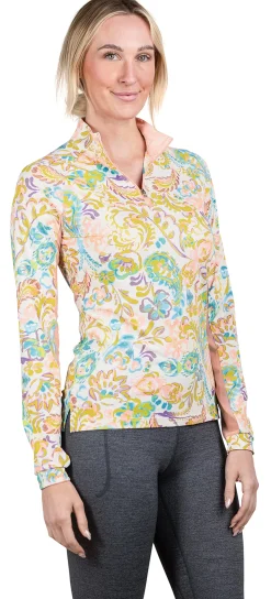 KASTEL DENMARK Ladies’ Danica Long Sleeve Shirt Impatiens Pink Hot