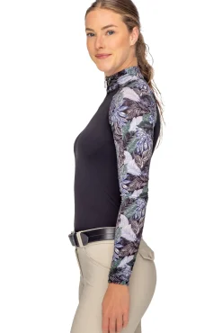 KASTEL DENMARK Ladies’ Mitzi Quarter-Zip Long Sleeve Raglan Sage Rainforest