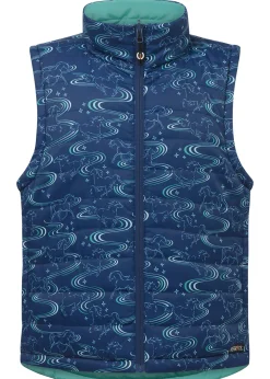 KERRITS ® Kids' Ride The Wind Reversible Quilted Vest Lapis/Aqualuxe Discount