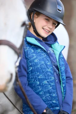 KERRITS ® Kids' Ride The Wind Reversible Quilted Vest Lapis/Aqualuxe Discount