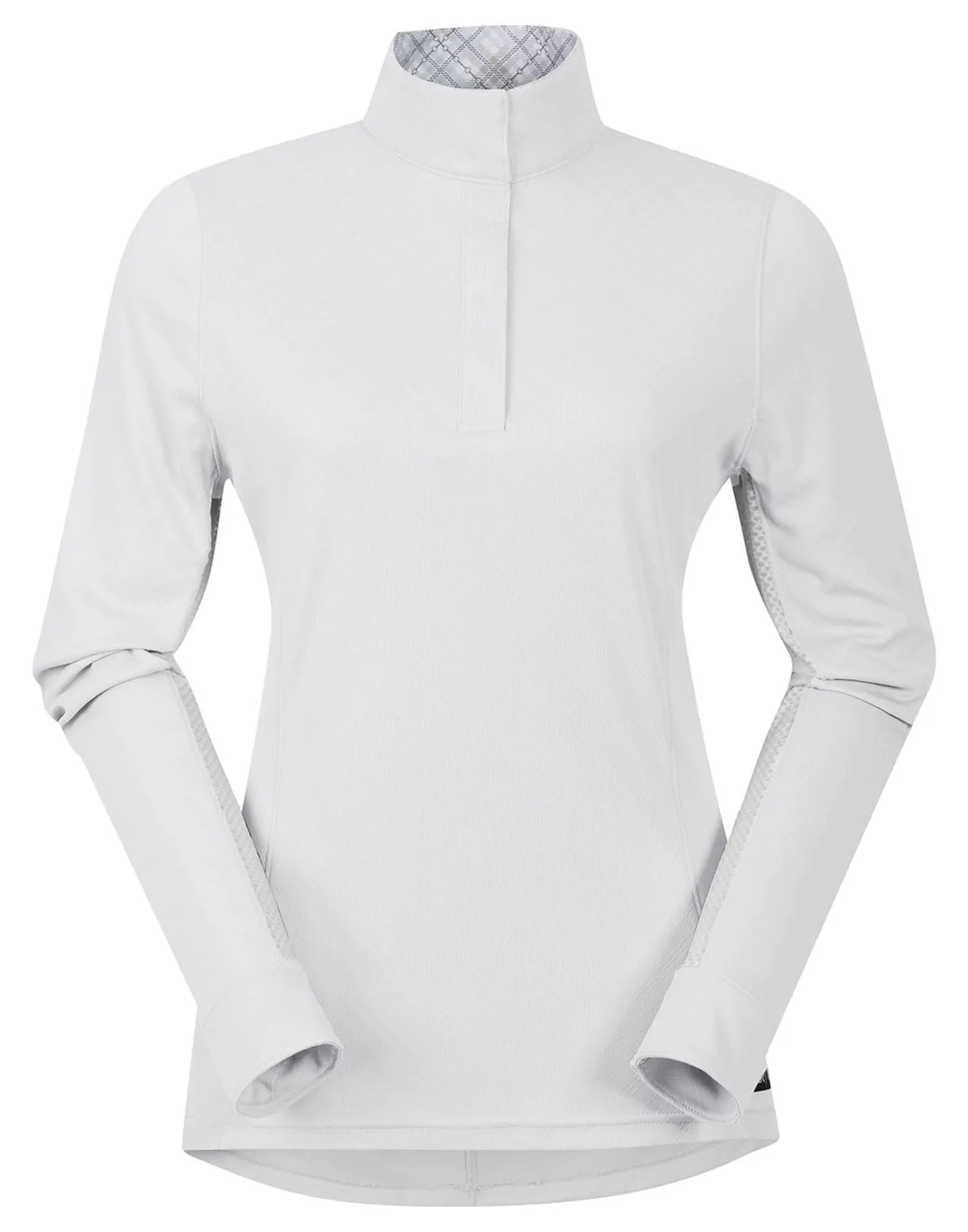 KERRITS ® Ladies’ Petite Encore Long Sleeve Show Shirt White/Lucky Diamond Sale