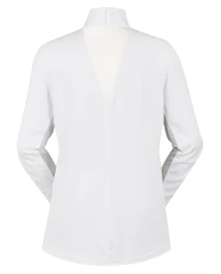 KERRITS ® Ladies’ Petite Encore Long Sleeve Show Shirt White/Lucky Diamond Sale