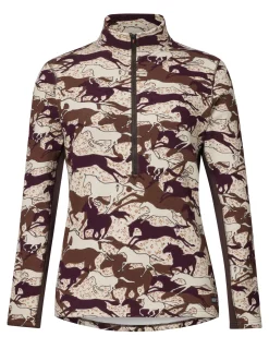 KERRITS ® Ladies’ Plush Printed Fleece Half-Zip Top Sale