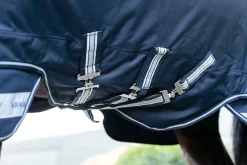 HORSE HEALTH TRADE LeMieux® Arika Storm-Tek 100 Gram Turnout Blanket with Leg Straps Navy/White/Navy Clearance