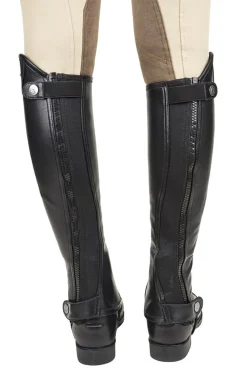 JPC EQUESTRIAN Léttia® Adults’ London Leather Half Chaps Black Discount