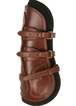 MAJYK EQUIPE ® Leather Jump Boot with Removable Impact Liners (Buckle Closure) - Pony/Cob Havana Brown Clearance