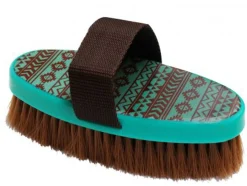 SHILOH STABLES TACK Medium Bristle Brush with Navajo Print