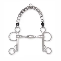 PARTRADE Metalab Double-Jointed with Oval Link Pelham Bit-20mm Stainless Steel Hot