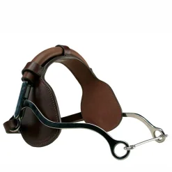 PARTRADE Metalab Hackamore with Padded Leather Noseband Havana Sale