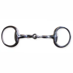 PARTRADE Metalab Jointed, Twisted Eggbutt Snaffle Bit Stainless Steel Sale