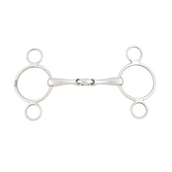 PARTRADE Metalab Magic System™ Double-Jointed French Link Continental Gag Bit Stainless Steel New