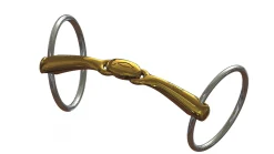 METLAR/NEUE SCHULE Neue Schule Turtle Top™ Flex™ Loose Ring Snaffle Bit (16mm) Salox Gold Clearance