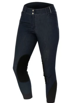 NOBLE EQUESTRIAN ™ Ladies’ Better Than Denim Knee-Patch Breech Dark Navy Best