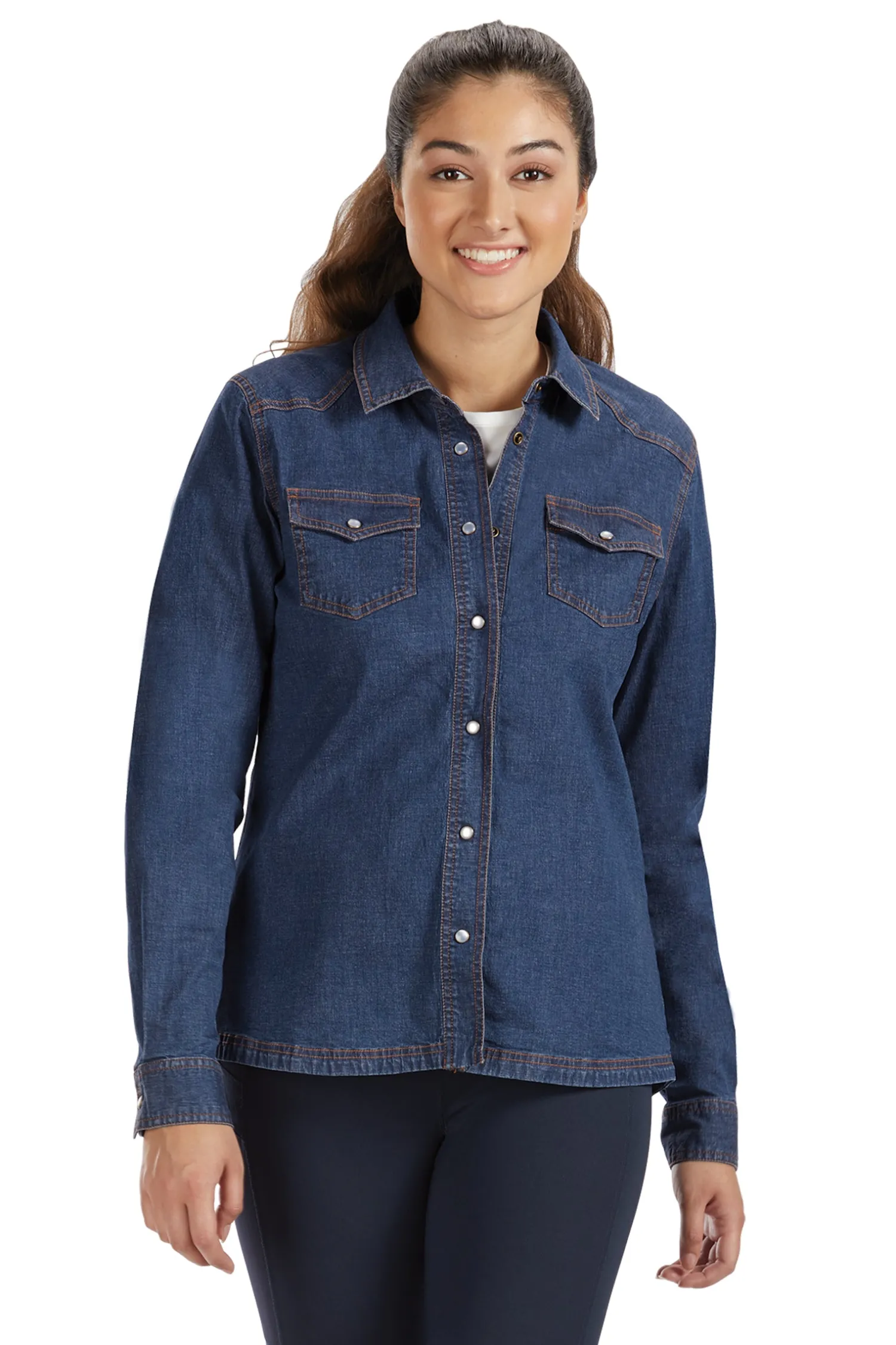 KIRSCH Noble Equestrian™ Ladies’ Bree Long Sleeve Shirt Dark Wash Online