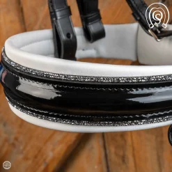 OTTO SCHUMACHER München Weymouth Bridle Black Patent/White Hot