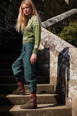 PENELOPE CHILVERS  Ladies’ Inclement Cropped Tassel Boots Seaweed/Conker