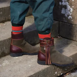 PENELOPE CHILVERS  Ladies’ Inclement Cropped Tassel Boots Seaweed/Conker