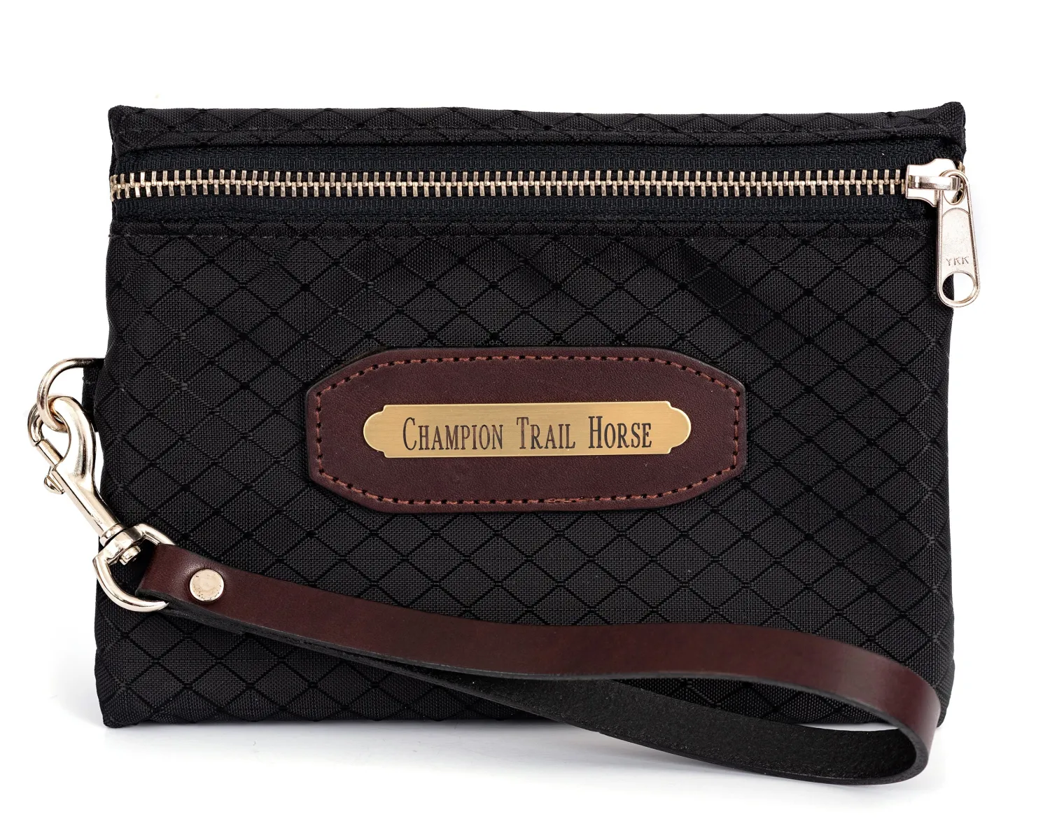 PERRIS LEATHER Perri’s® Champion Collection Wristlet with Leather Accents and Nameplate Black Hot