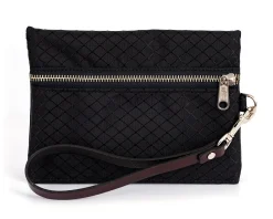 PERRIS LEATHER Perri’s® Champion Collection Wristlet with Leather Accents and Nameplate Black Hot