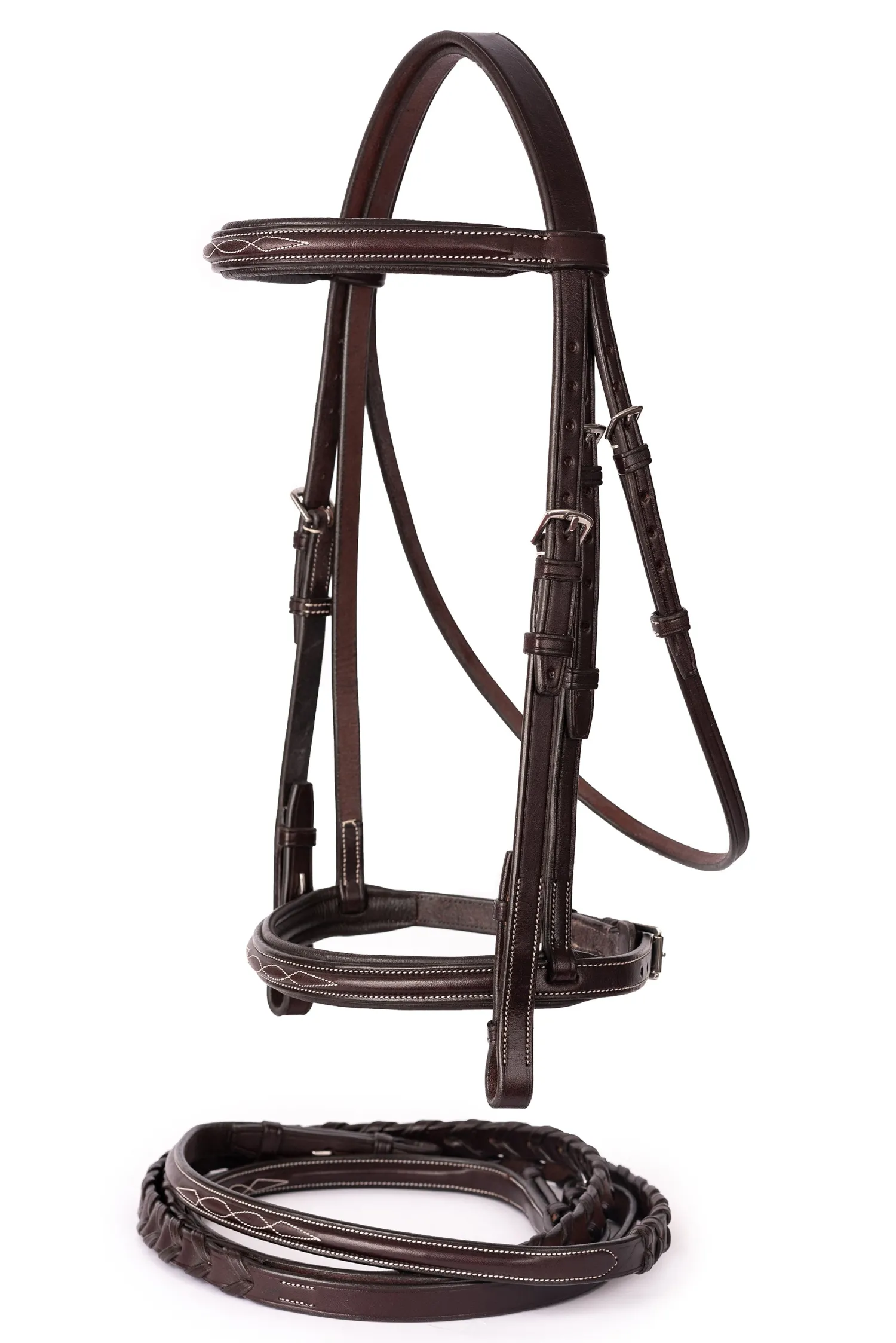 PERRIS LEATHER Perri’s® Professional Fancy-Stitched Leather Bridle Havana Outlet