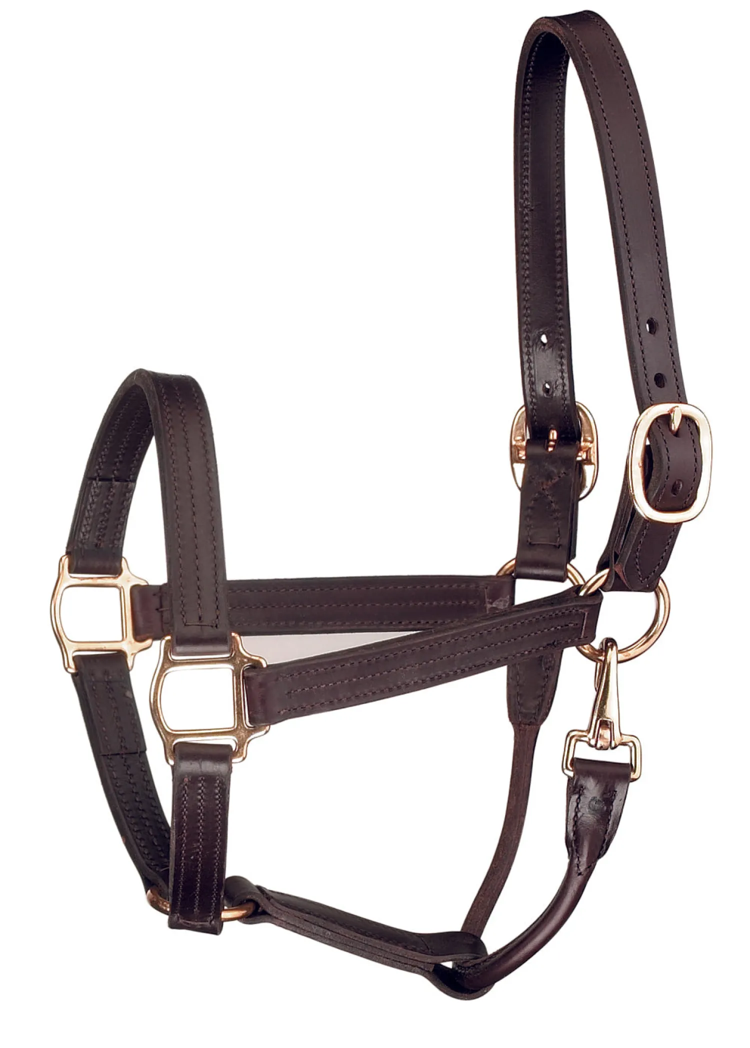 PERRIS LEATHER Perri’s® Track Style Show Halter with Snap Throat Havana Outlet