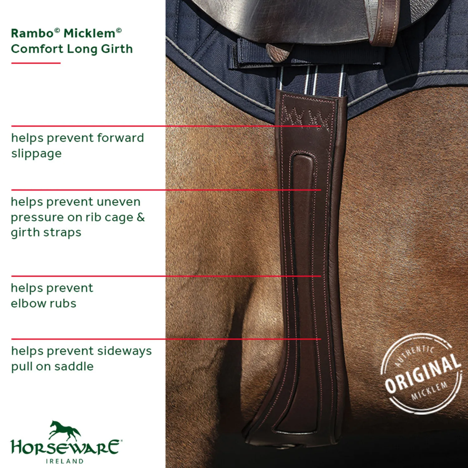 HORSEWARE Rambo® Micklem® Long Comfort Girth New
