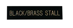 CRW Rectangular Black & Brass Stall Plate - 1 or 2 lines Black/Brass Discount