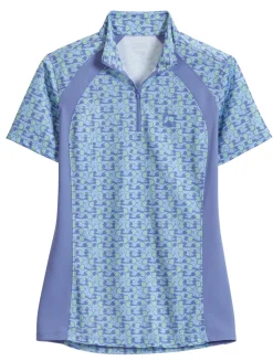 KIRSCH Riding Sport™ Ladies’ Airflow Quarter-Zip Print Short Sleeve Shirt Hot