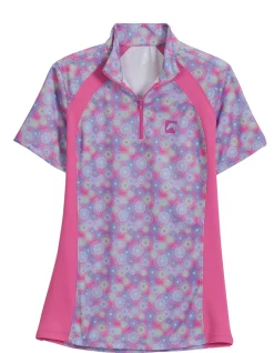 KIRSCH Riding Sport™ Ladies’ Airflow Quarter-Zip Print Short Sleeve Shirt Hot
