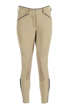 SUPERHOUSE Riding Sport™ Ladies’ Synchrony Knee-Patch Breech Tan/Navy Outlet