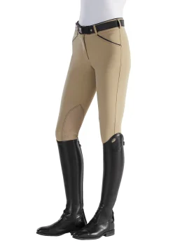SUPERHOUSE Riding Sport™ Ladies’ Synchrony Knee-Patch Breech Tan/Navy Outlet