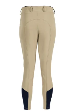 SUPERHOUSE Riding Sport™ Ladies’ Synchrony Knee-Patch Breech Tan/Navy Outlet