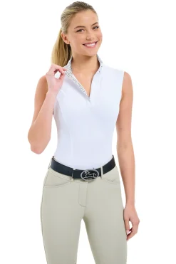 RJ CLASSICS R.J. Classics Ladies’ Laney Sleeveless Show Shirt White/Horseshoes Sale